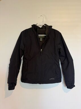 Eddie Bauer Black Thermal Insulated Hooded Jacket